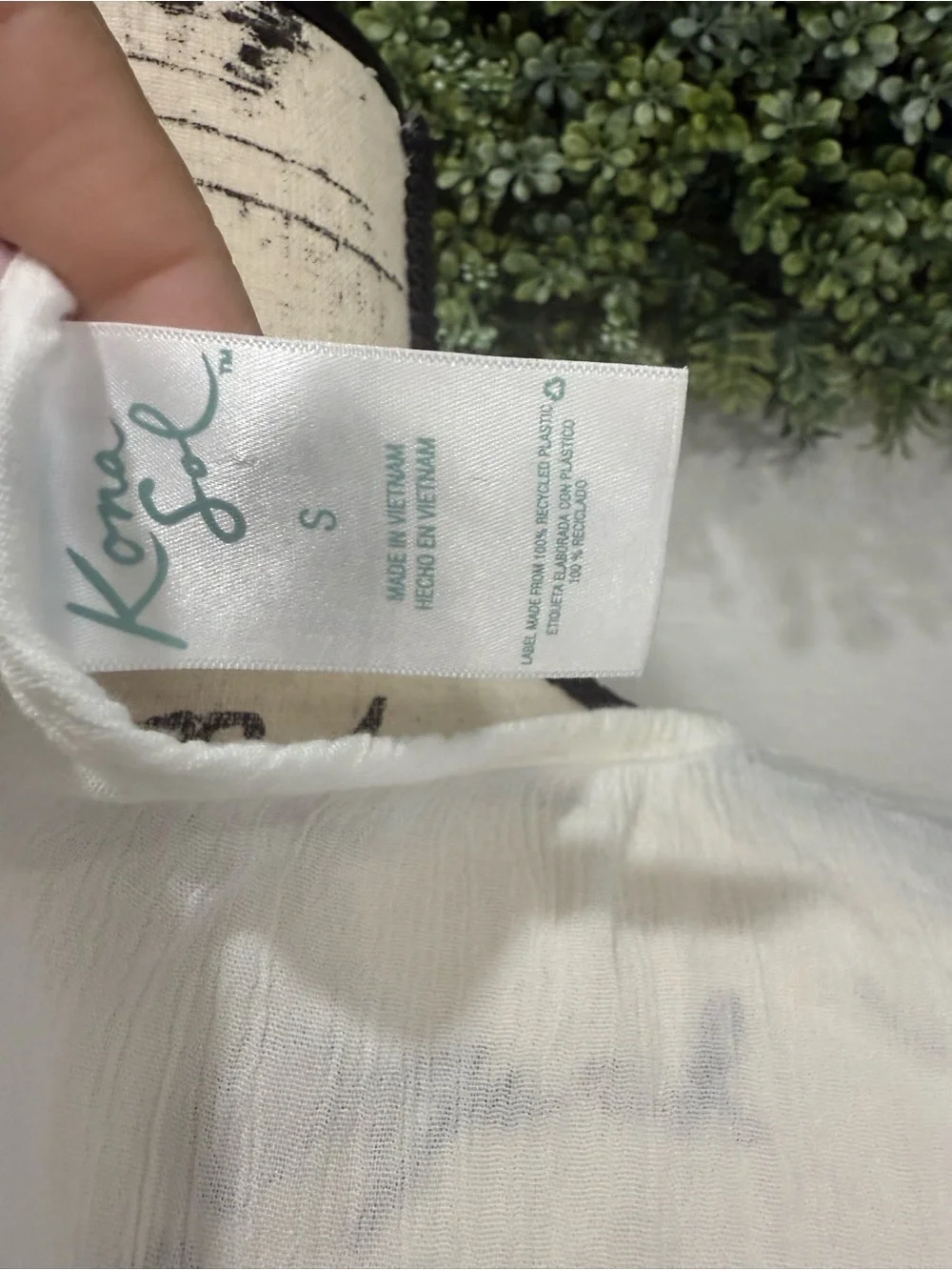 Kona Sol White Eyelet Embroidered Swim Cover Up Tunic Small